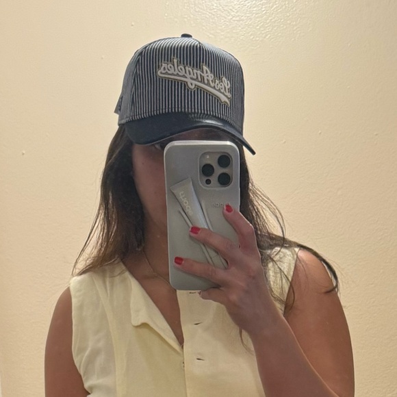 PacSun Blue and White Striped Baseball Cap - Picture 6 of 7